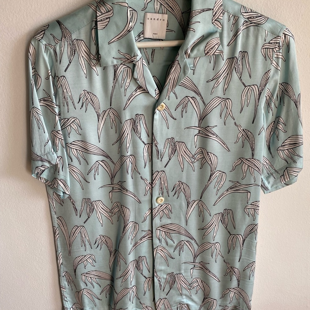 Sandro Paris Short Sleeve Button up